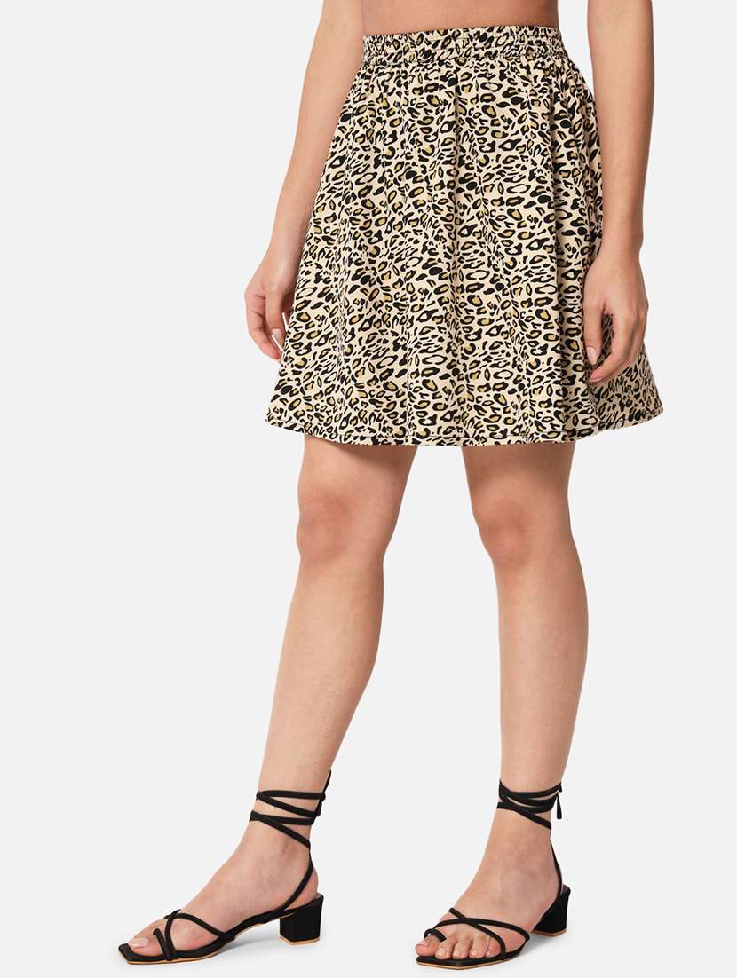 women printed high rise flared skirt - 21691795 -  Standard Image - 1
