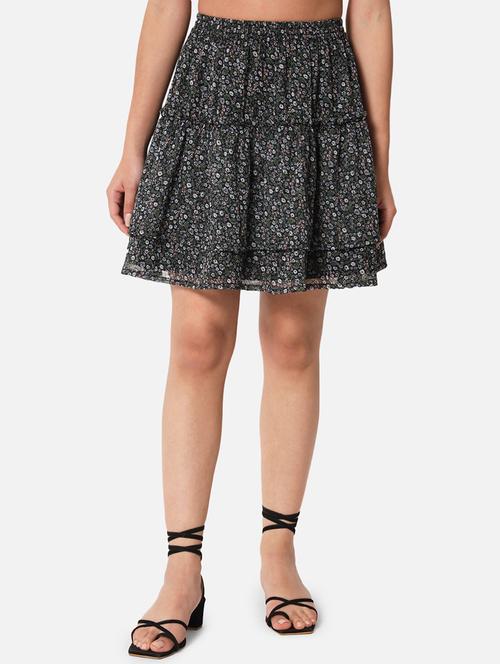 women printed high rise tiered skirt - 21691804 -  Standard Image - 0