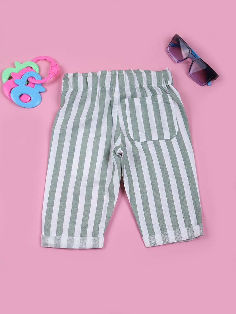 bous striped mid rise chinos - 21691852 -  Standard Image - 1