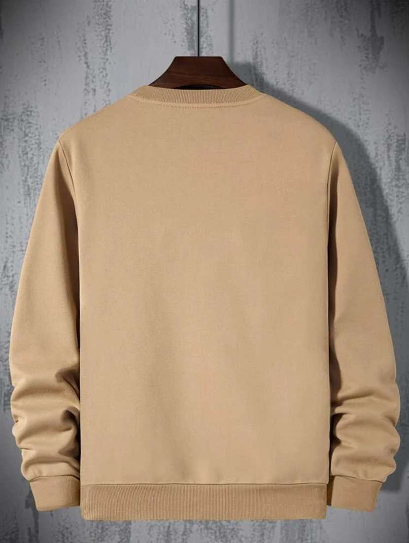 men long sleeves front print sweatshirt - 21692047 -  Standard Image - 1