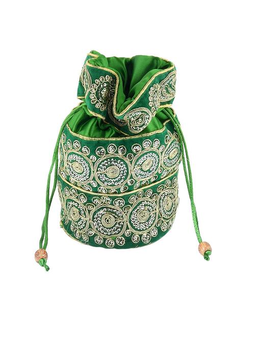 women green embroidered potli - 21692092 - Standard Image - 0