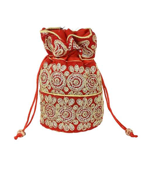 women red embroidered potli - 21692093 -  Standard Image - 0
