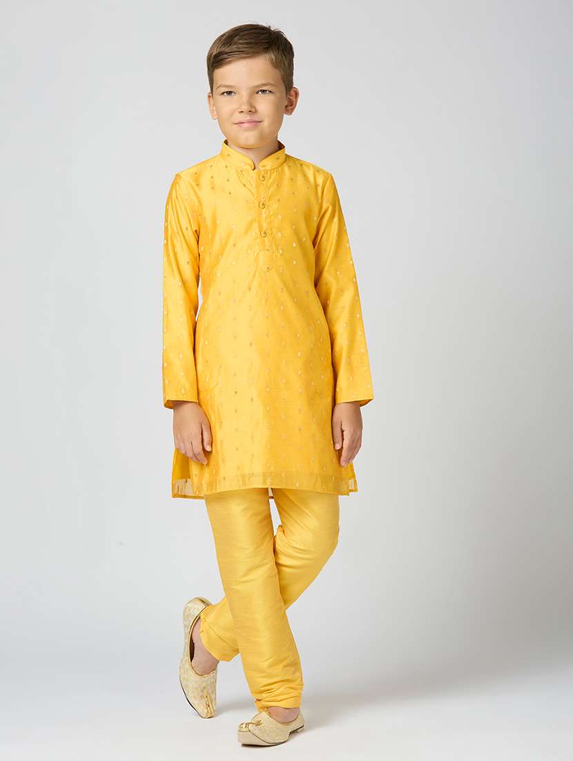 boys chanderi silk kurta pyjama set