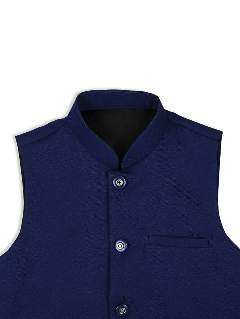 boys mandarin neck solid nehru jacket  - 21692264 -  Standard Image - 4