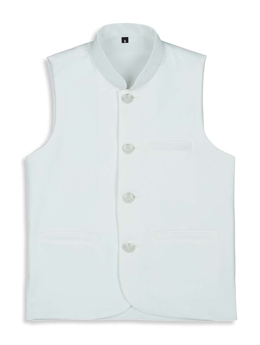 boys mandarin neck solid nehru jacket  - 21692265 -  Standard Image - 1
