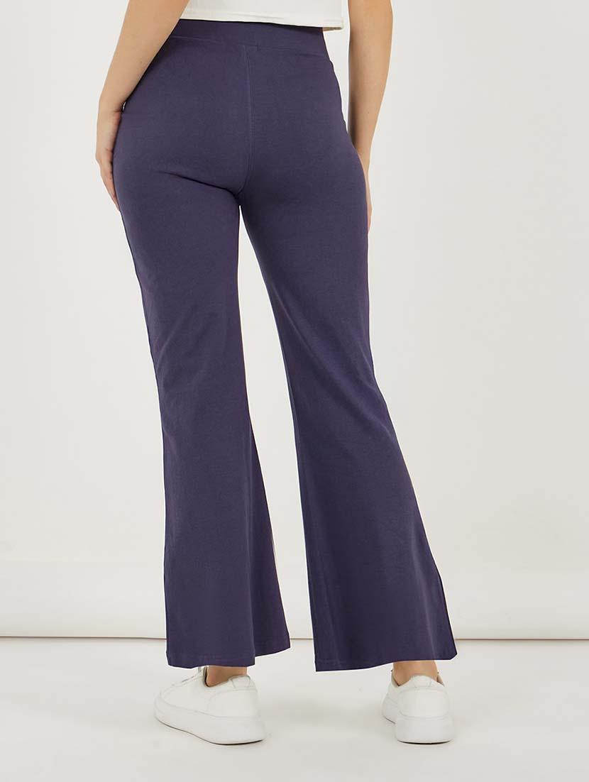 women solid high rise flared legging - 21692590 -  Standard Image - 1