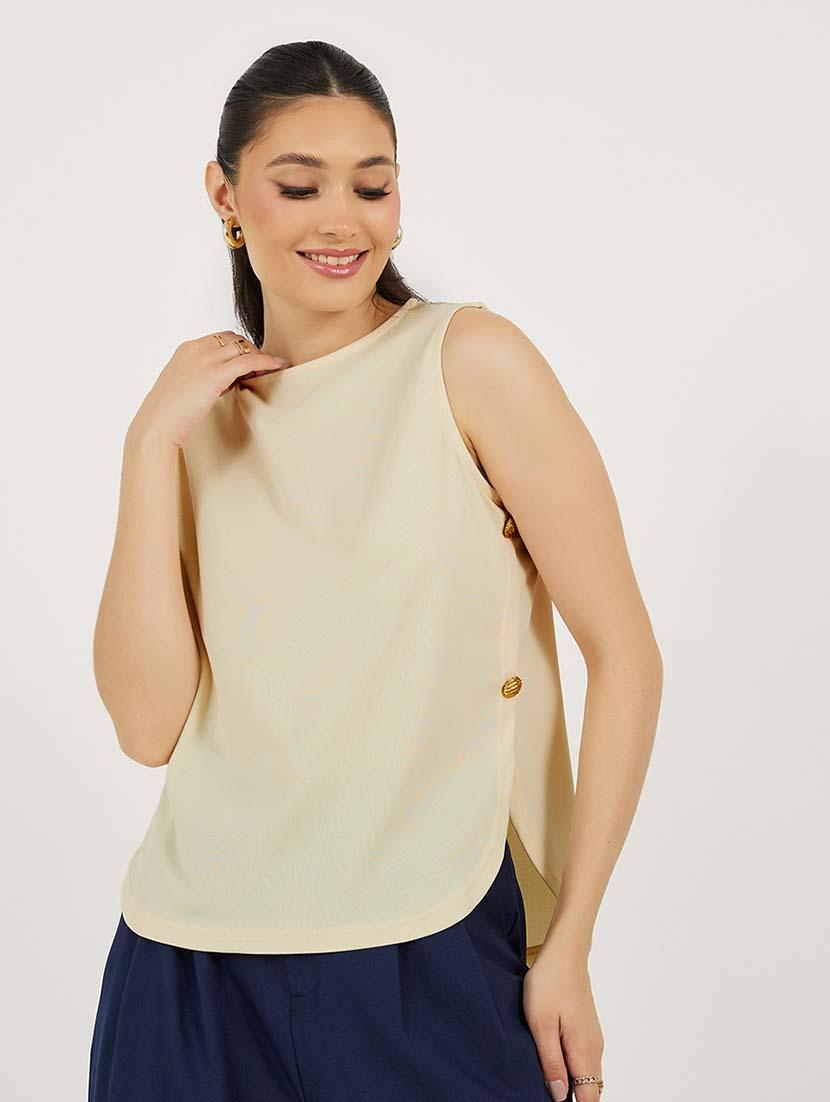 women solid sleeveless regular top - 21692594 - Zoom Image - 0