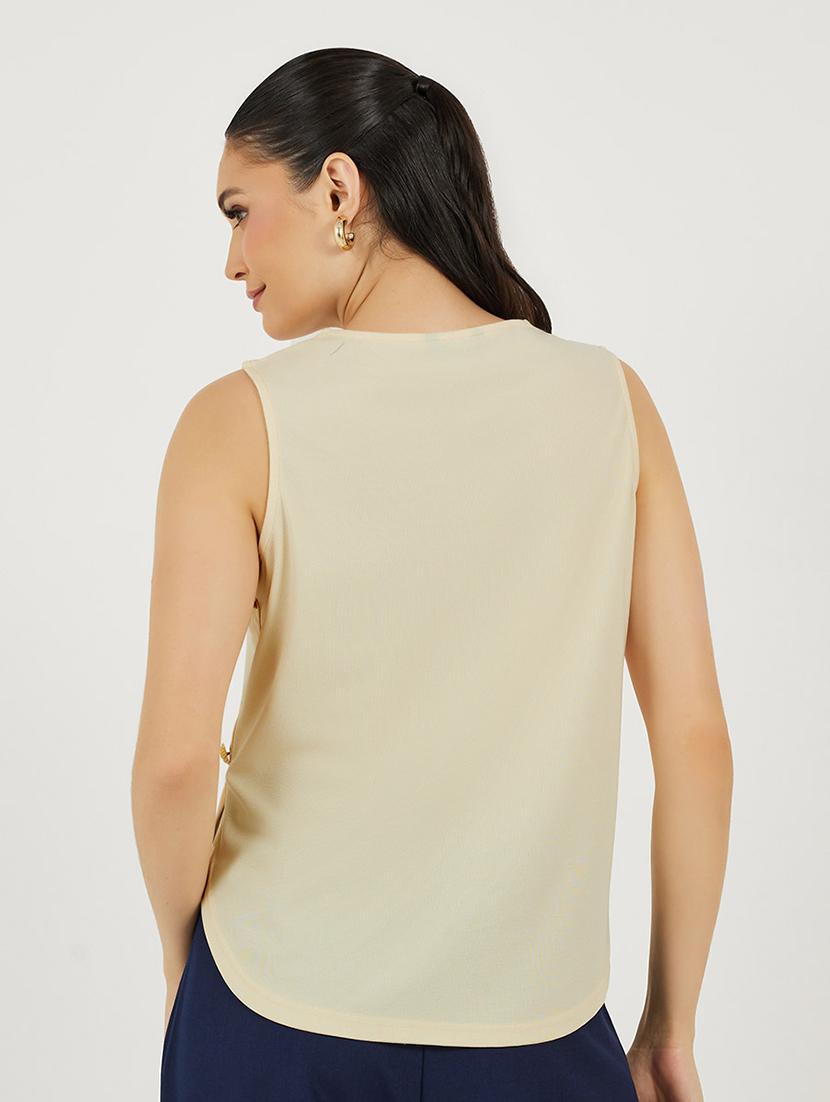 women solid sleeveless regular top - 21692594 - Standard Image - 1