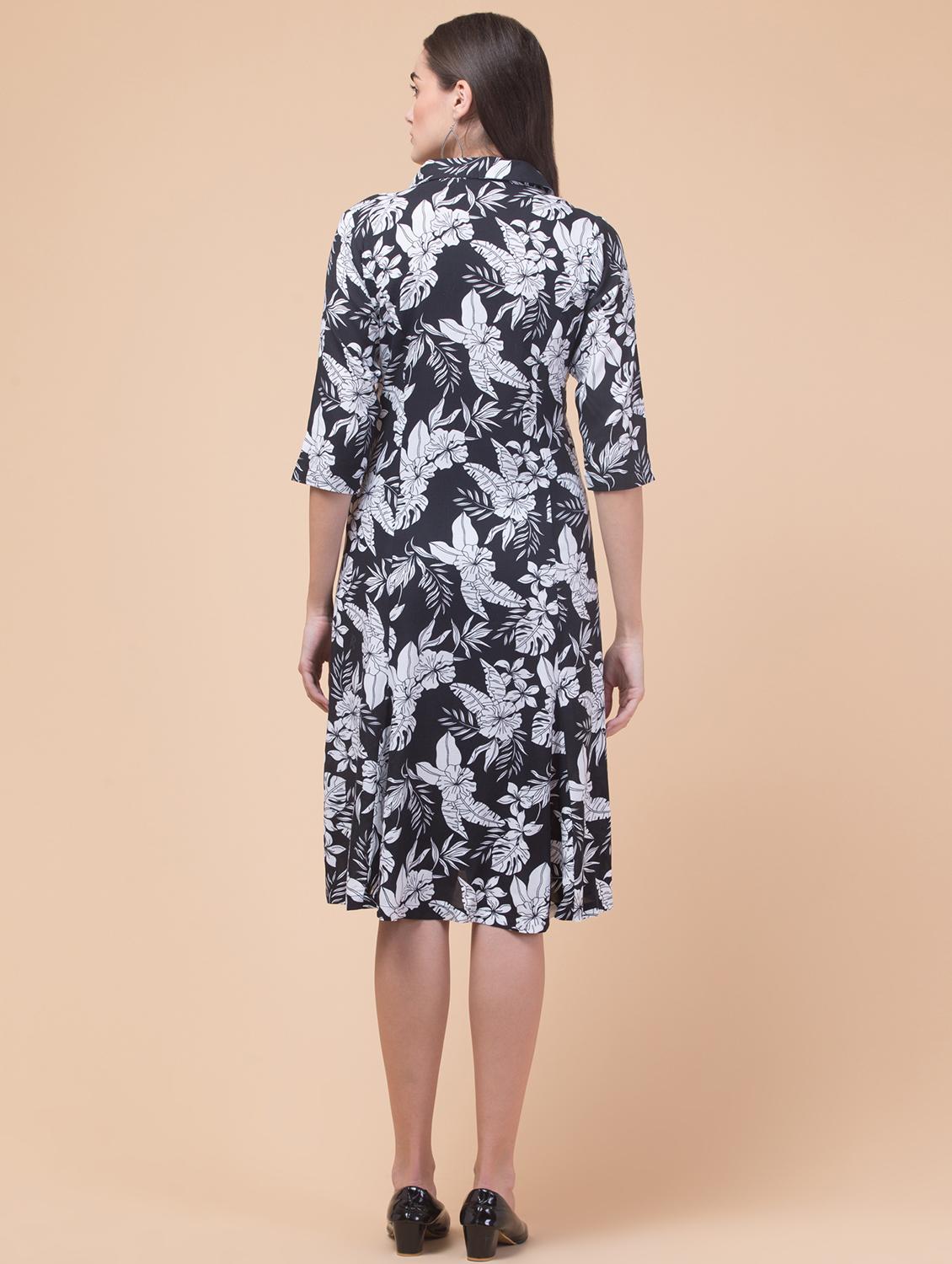 women floral print collared shirt dress - 21692631 -  Standard Image - 1
