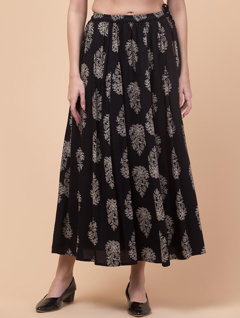 women printed mid rise flared skirt - 21692634 - Zoom Image - 0