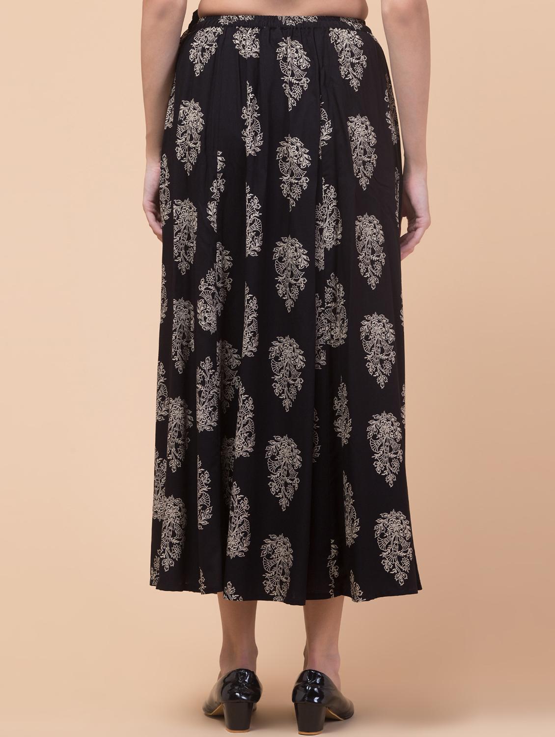 women printed mid rise flared skirt - 21692634 -  Standard Image - 1