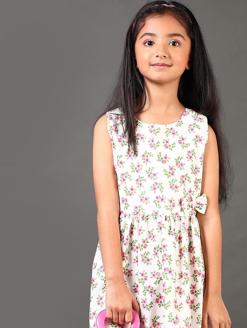 girls floral printed sleeveless frock - 21692699 - Standard Image - 4