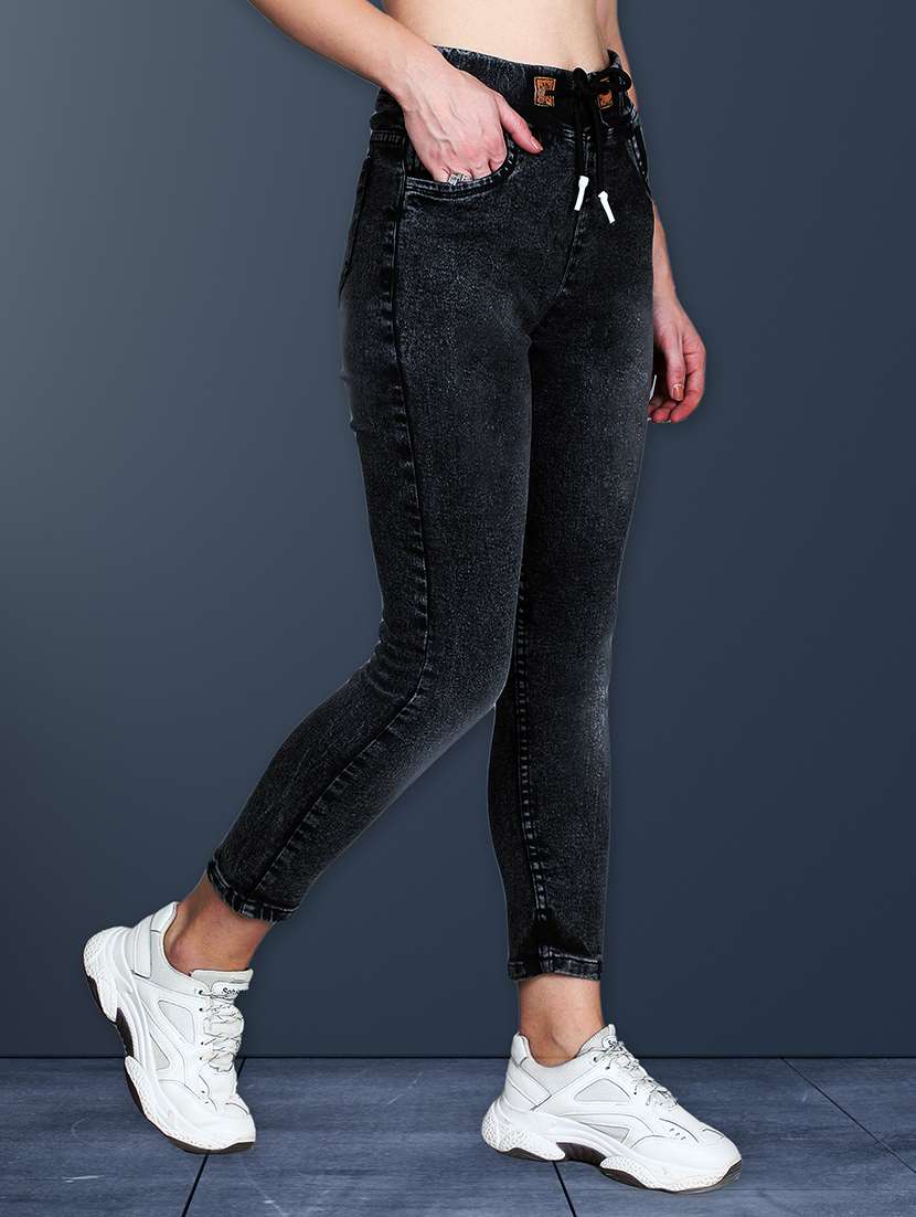 women solid mid rise slim fit jean - 21692938 -  Standard Image - 1