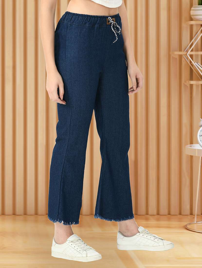 women solid mid rise bootcut jean - 21692967 -  Standard Image - 1