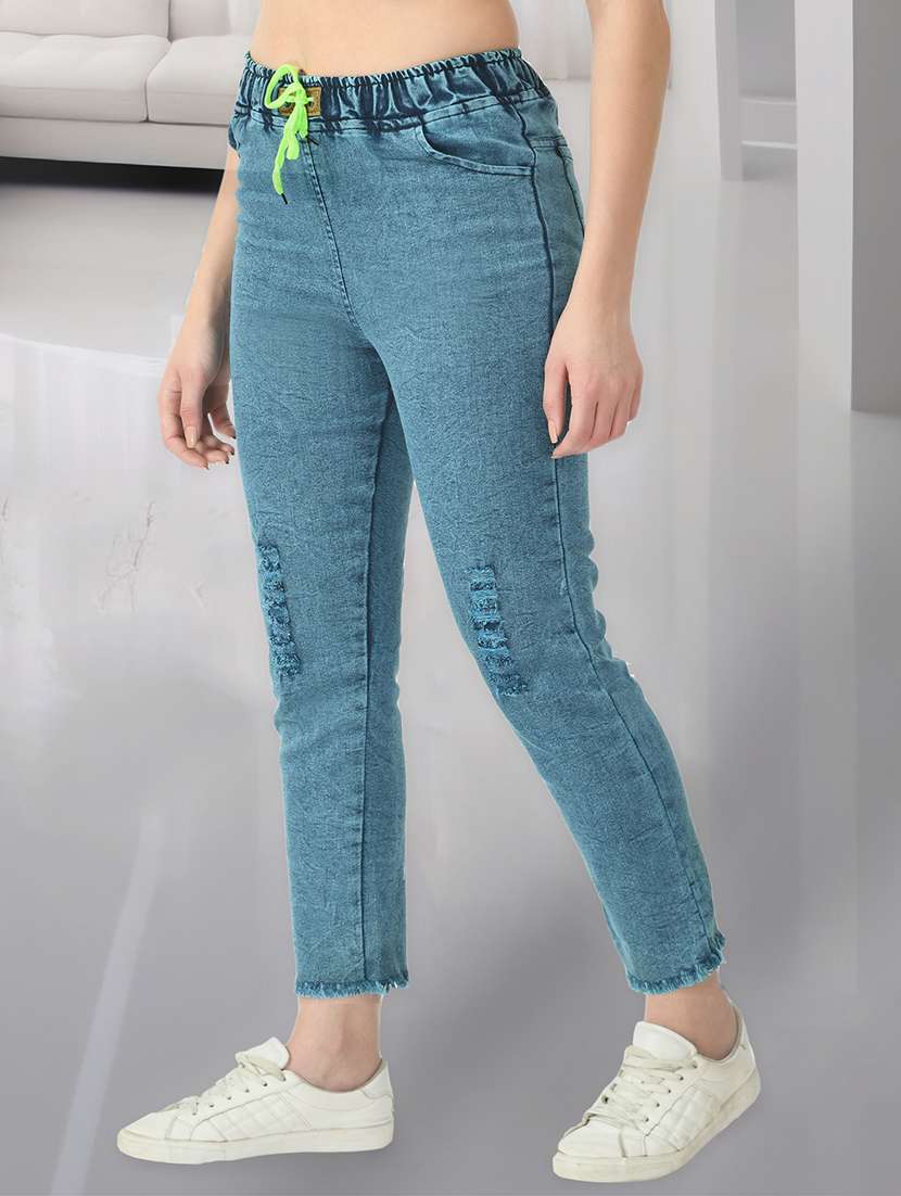 women solid mid rise slim fit jean - 21692975 -  Standard Image - 1