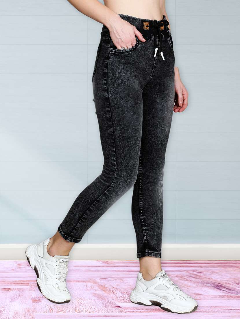 women solid high rise skinny fit jean - 21693096 -  Standard Image - 1