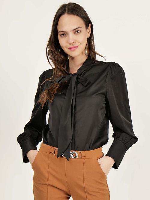 women solid long sleeve regular shirt - 21693263 -  Standard Image - 0