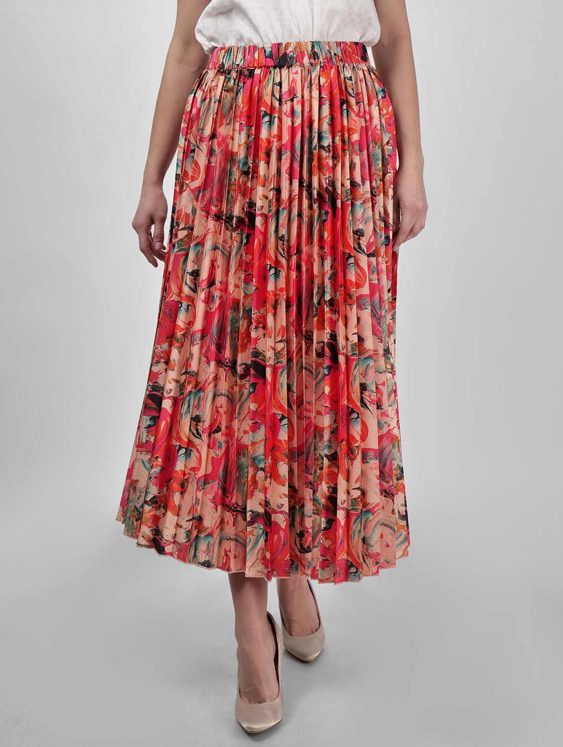 multi colored satin flared skirts - 21693275 -  Zoom Image - 0