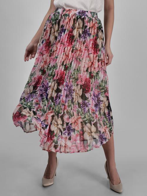 multi colored polyester aline skirts - 21693277 -  Standard Image - 0