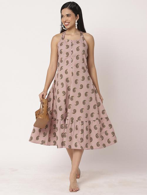 women paisley printed tiered ethnic dress - 21693304 - Standard Image - 0