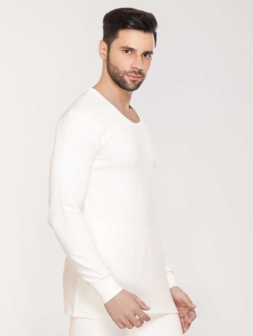 men solid full sleeve hermal top - 21693411 -  Standard Image - 1