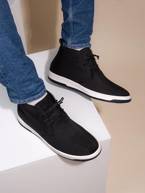 men black lace up casual shoes - 21693541 - Standard Image - 0