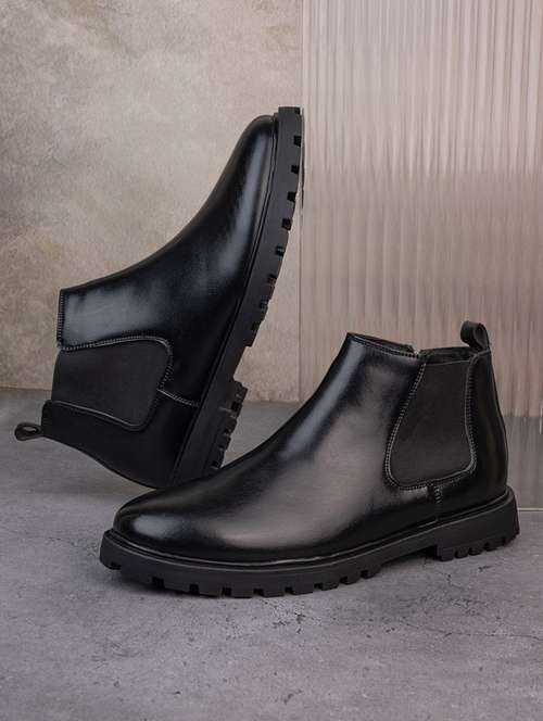 men black slip on boots