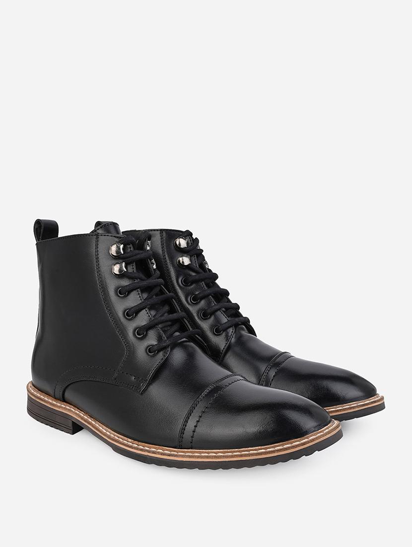men black lace up boots - 21693545 -  Standard Image - 1