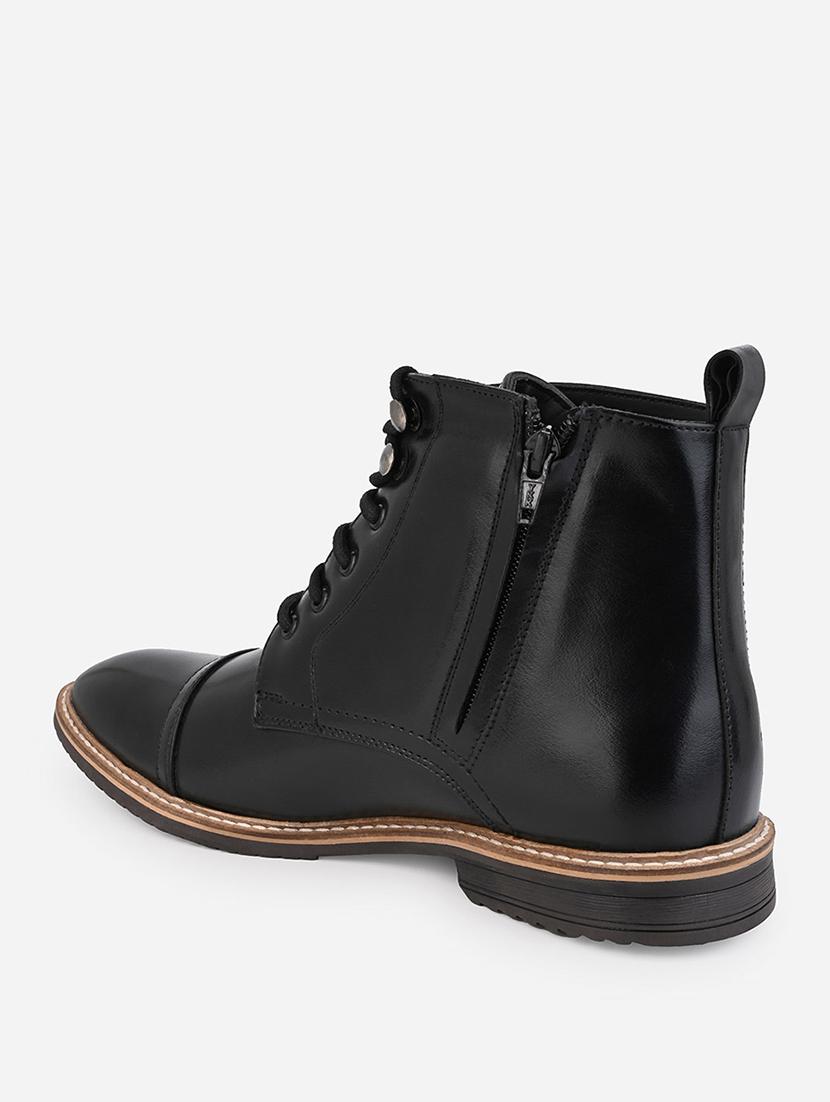men black lace up boots - 21693545 - Standard Image - 4