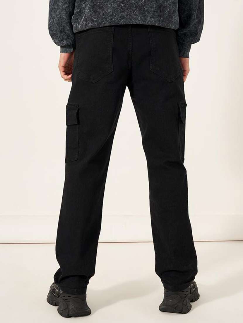 men mid rise solid cargo - 21693554 -  Standard Image - 1