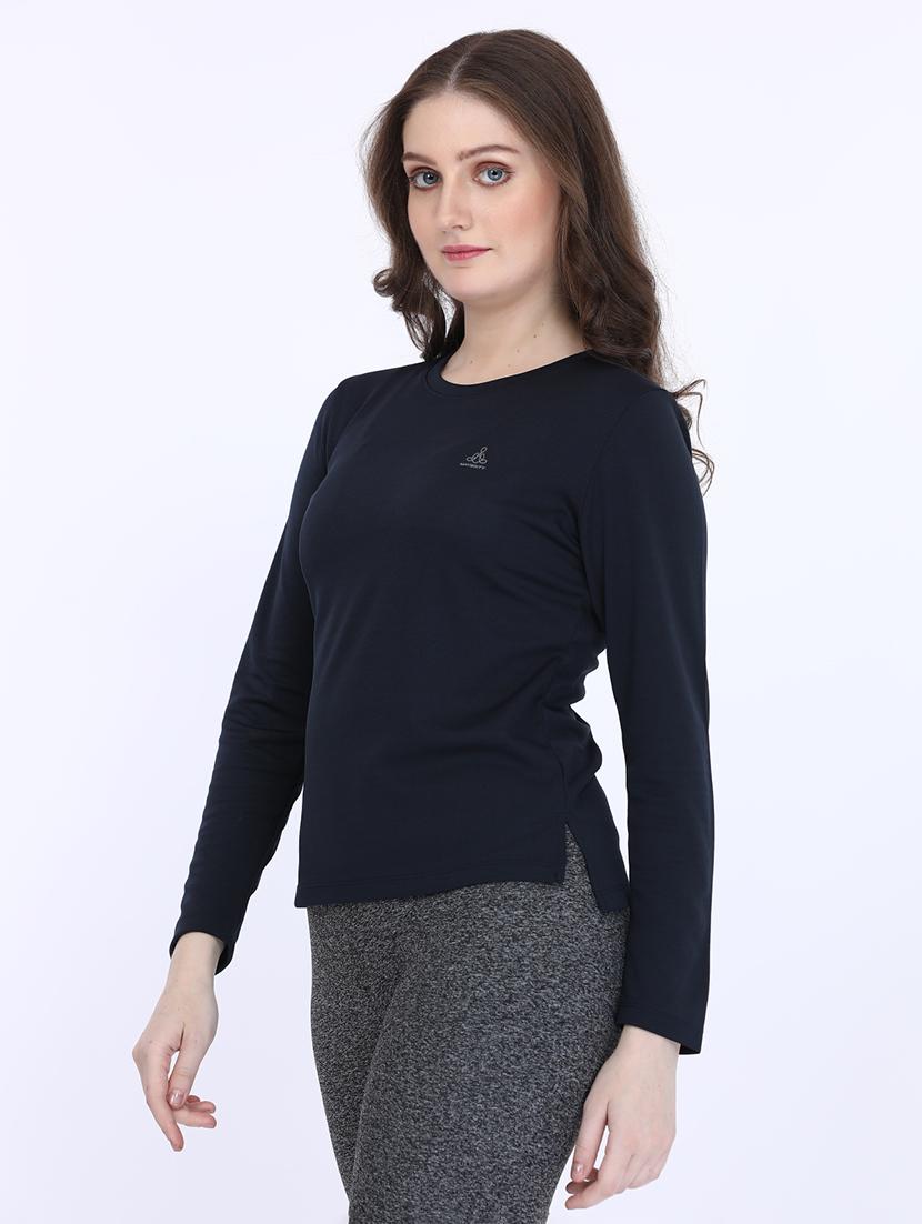 women round neck long sleeve t-shirt - 21693608 - Standard Image - 1