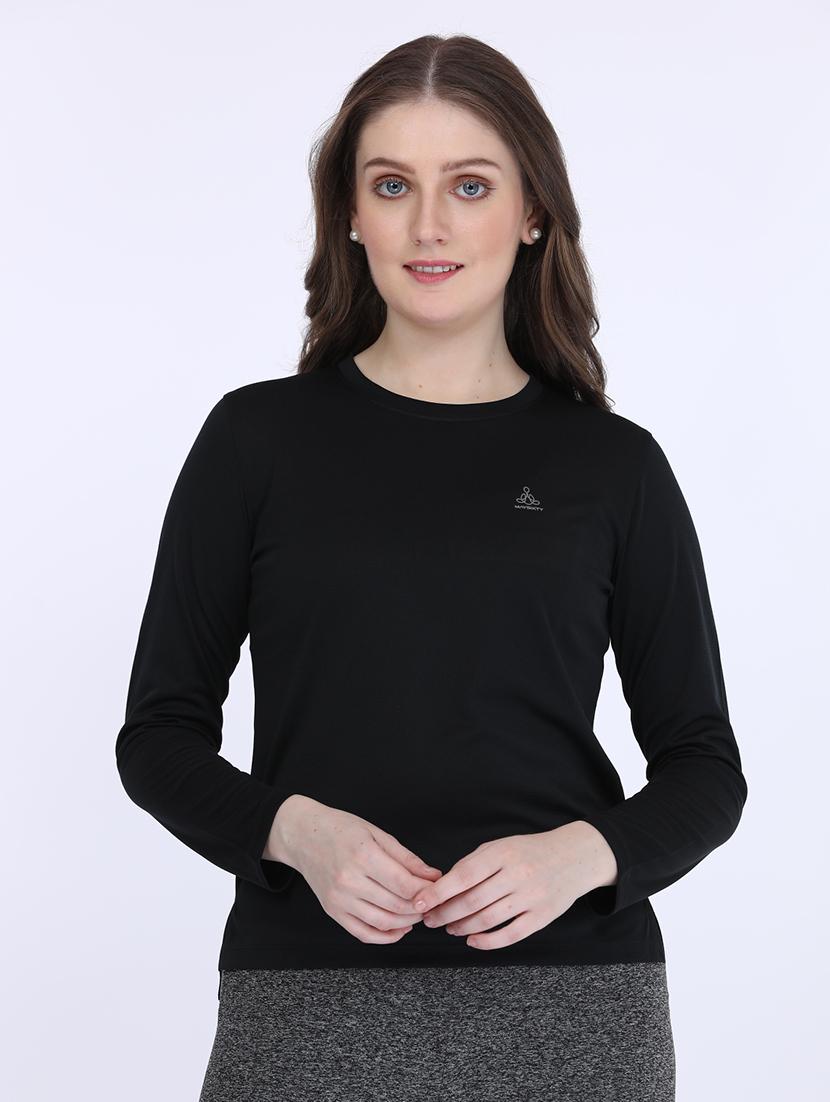 women round neck long sleeve t-shirt - 21693610 - Zoom Image - 0