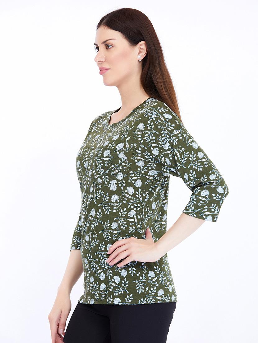 green cotton regular tshirt - 21693621 -  Standard Image - 1