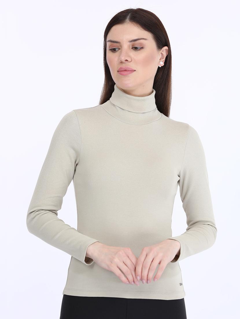 women solid long sleeve t-shirt - 21693627 -  Zoom Image - 0