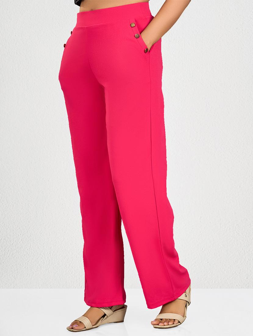 women solid wide leg trouser - 21693633 -  Zoom Image - 0