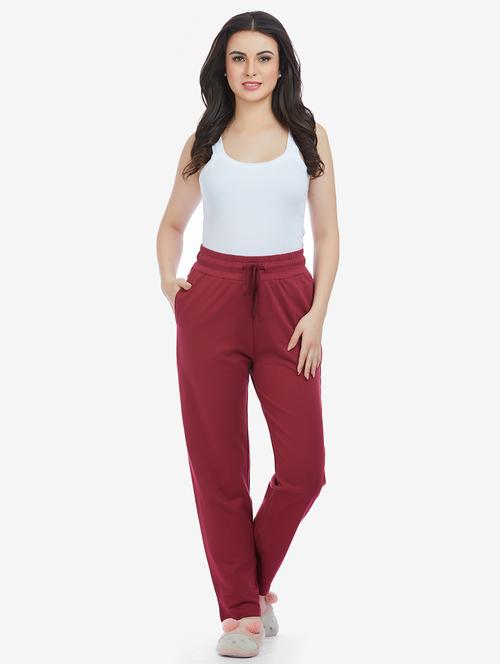 women solid mid rise track pant - 21693635 -  Standard Image - 0