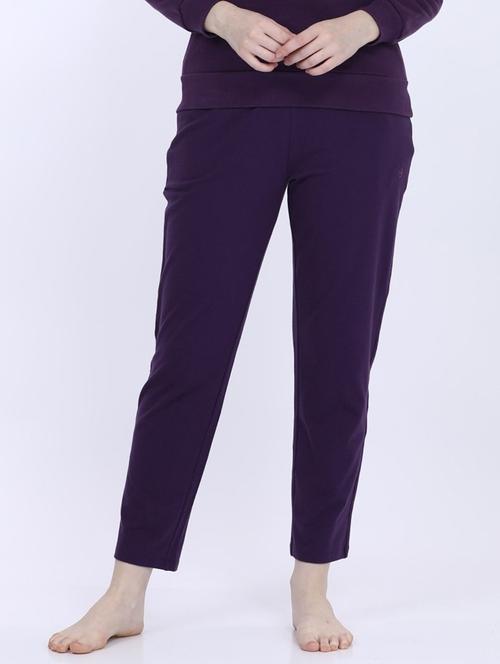 women solid mid rise track pant - 21693649 - Standard Image - 0
