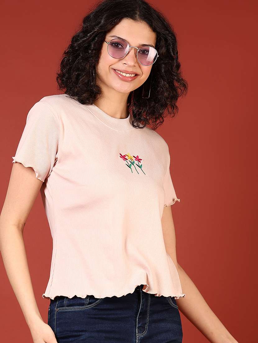 women plain short sleeves regular t-shirt - 21693721 -  Standard Image - 1