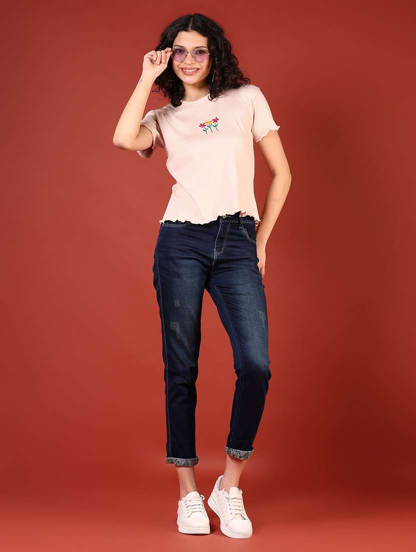 women plain short sleeves regular t-shirt - 21693721 -  Standard Image - 4