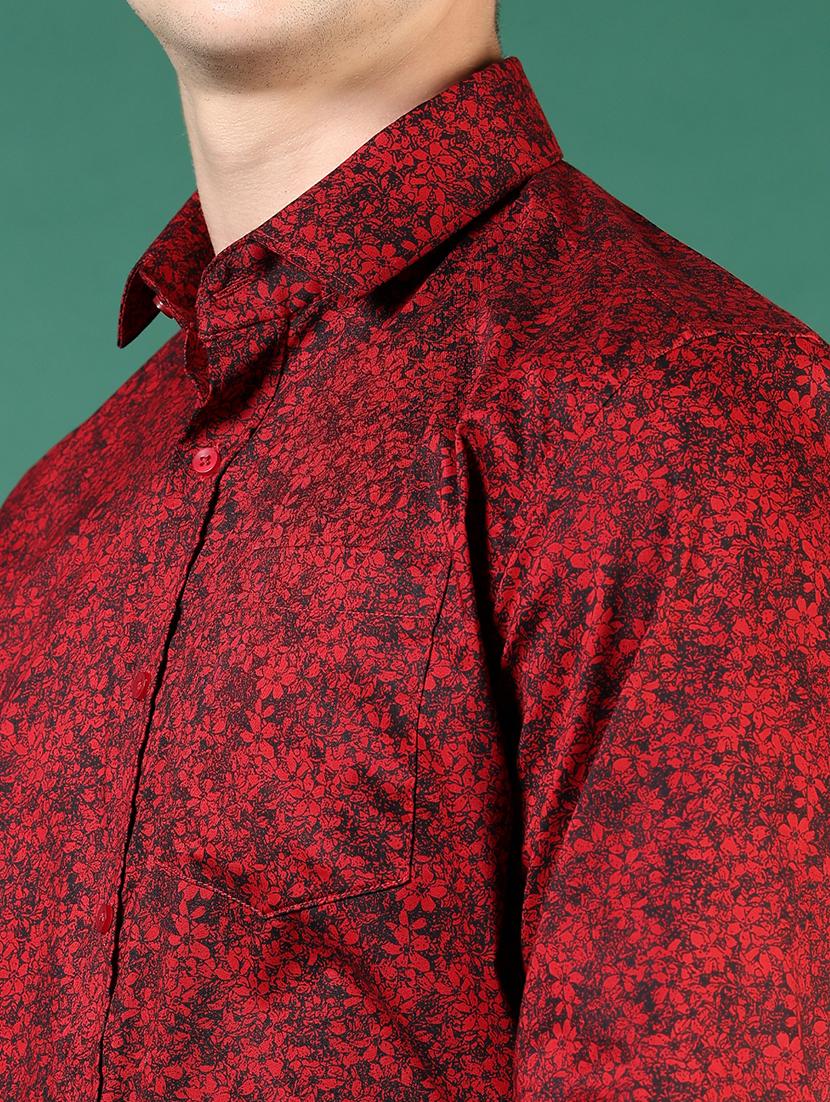 mem printed collared long sleeve casual shirt - 21693725 - Standard Image - 4