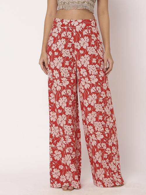women red floral printed palazzo - 21694010 - Standard Image - 0