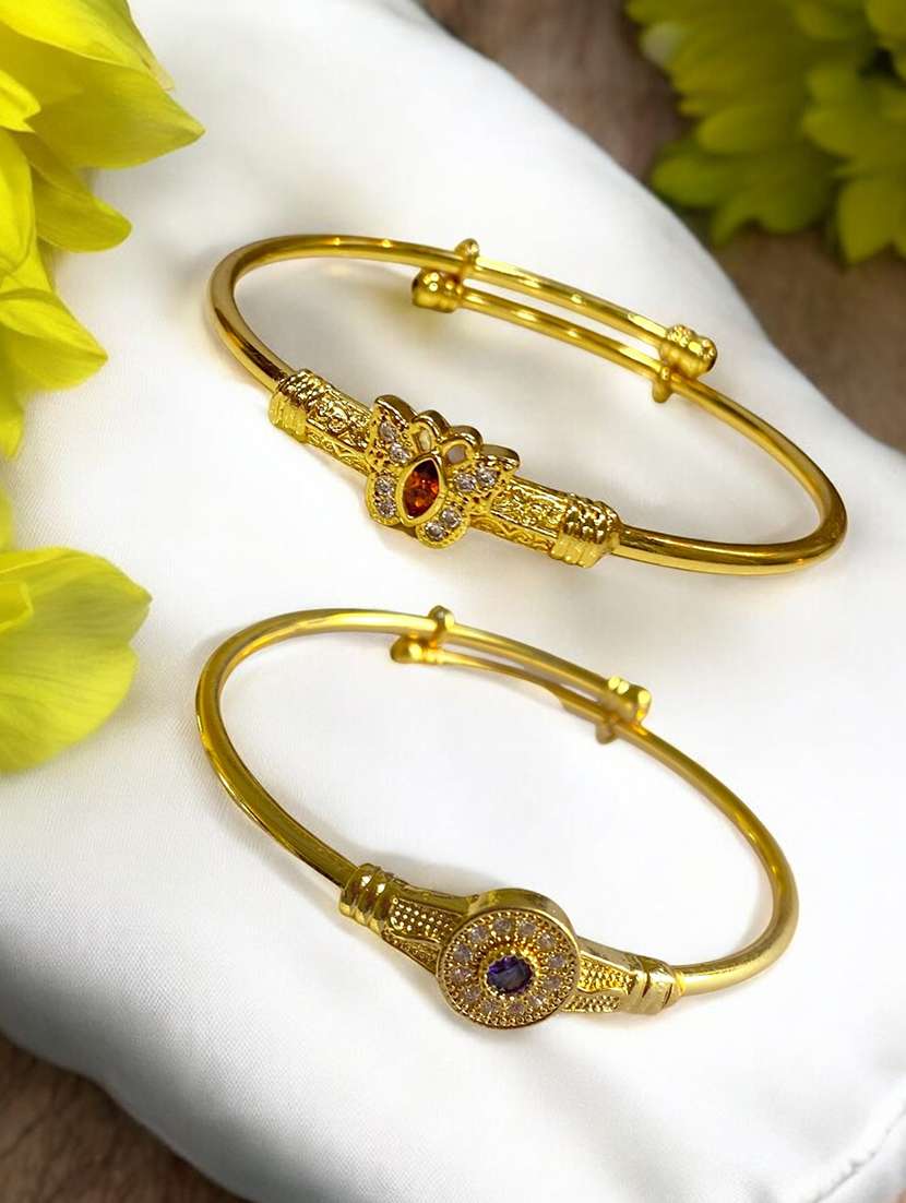 women gold plated contemporary bangle bracelets