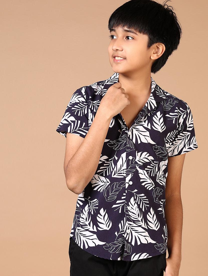boys cuban collared short sleeves shirt - 21694263 -  Standard Image - 1