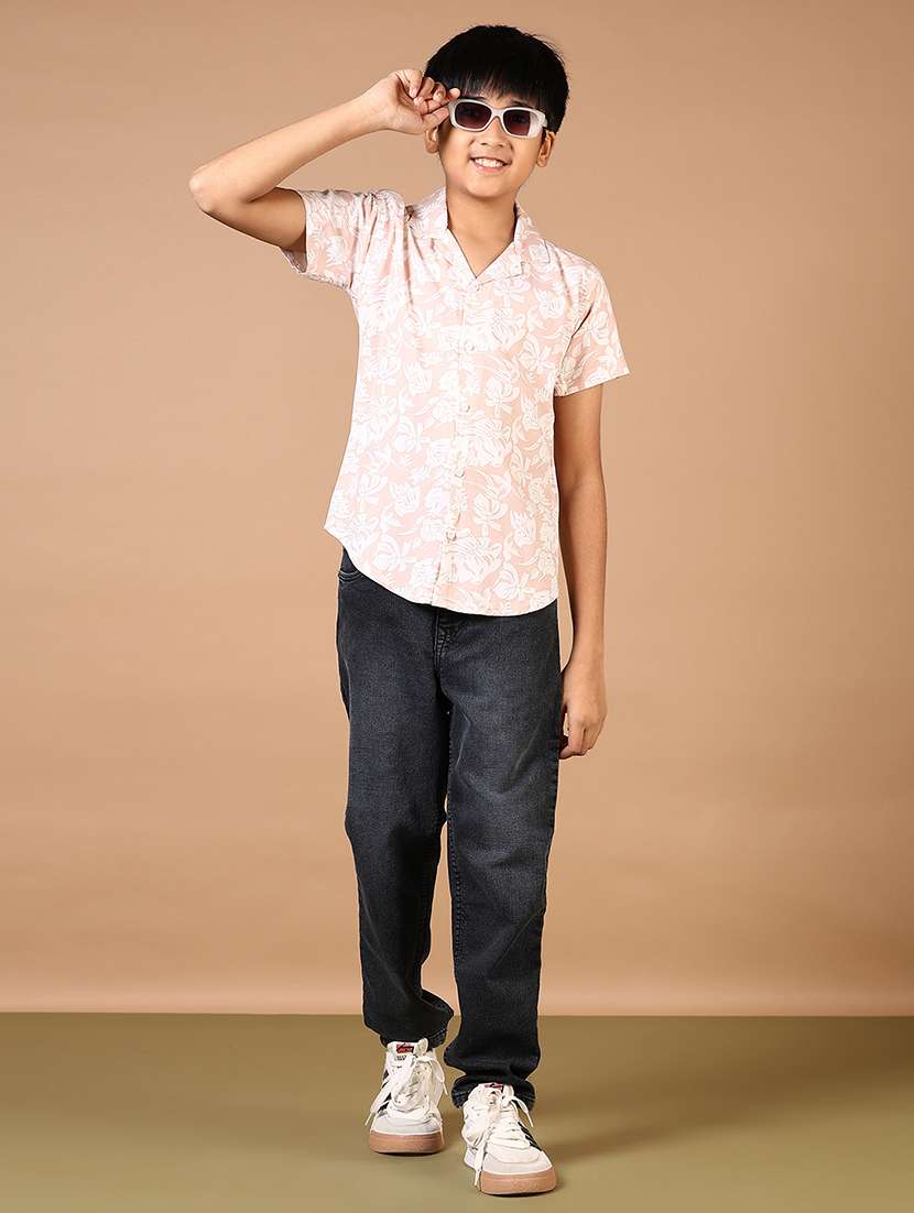 boys cuban collared short sleeves shirt - 21694265 -  Standard Image - 4
