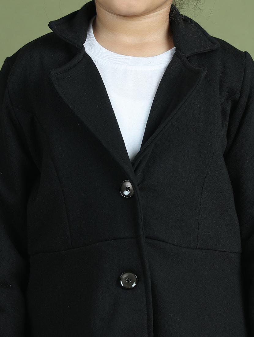 girls long sleeves solid trench coat - 21694632 - Standard Image - 4