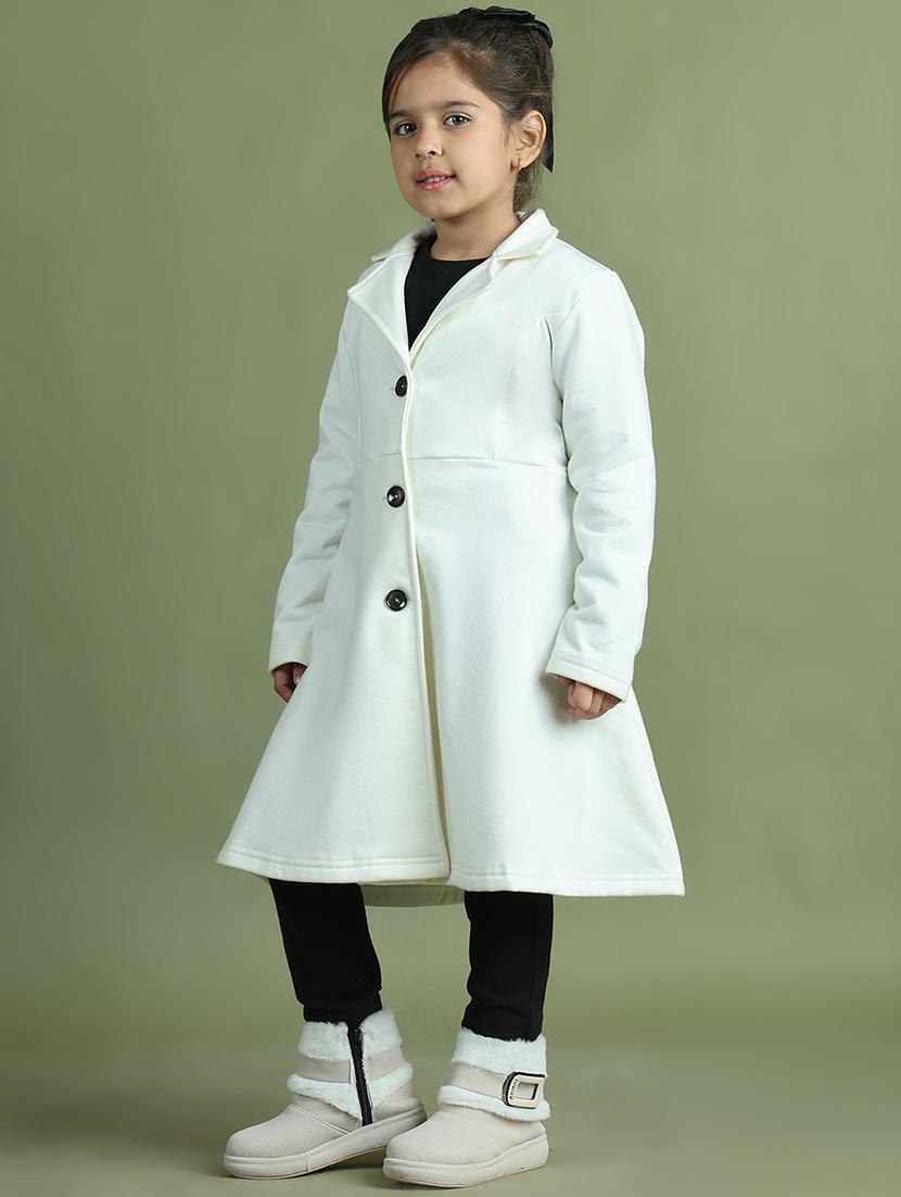 girls long sleeves solid trench coat - 21694633 -  Standard Image - 1