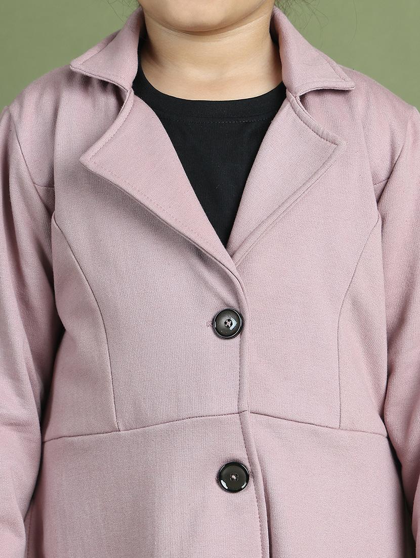 girls long sleeves solid trench coat - 21694635 - Standard Image - 4