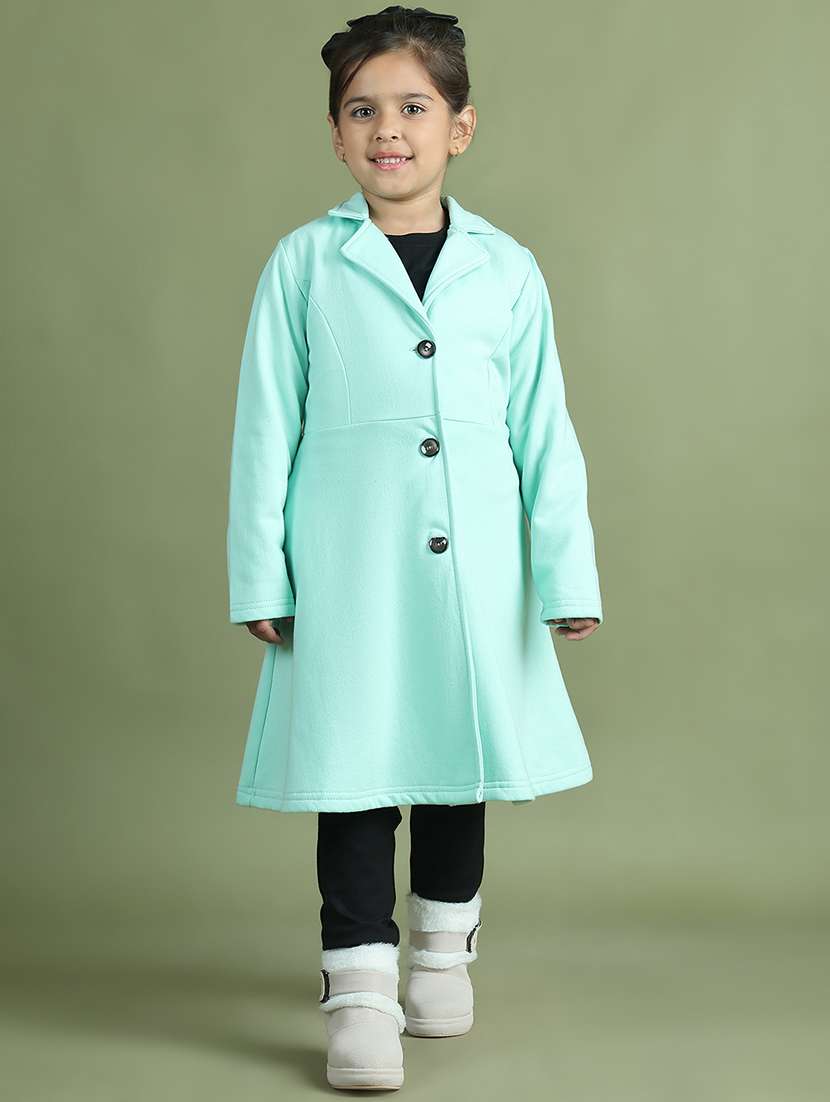 girls long sleeves solid trench coat - 21694639 - Zoom Image - 0