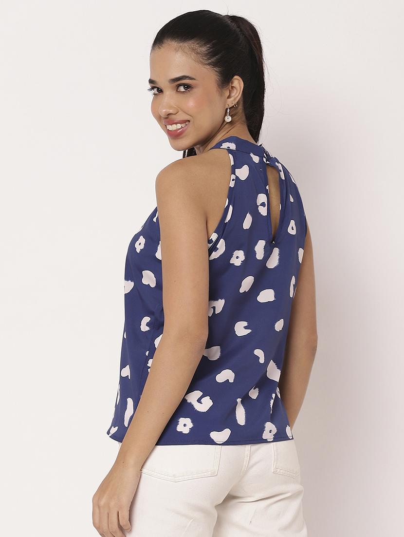 women printed halter neck straight top - 21694672 - Standard Image - 4