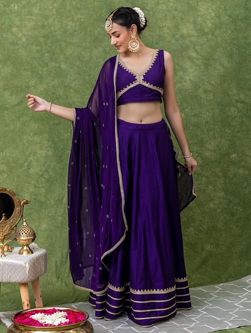 women solid flared lehenga choli with dupatta - 21694686 -  Standard Image - 0
